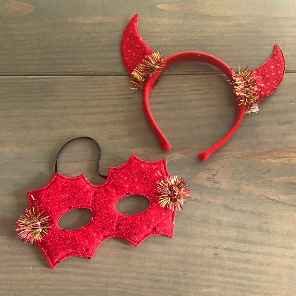 Red Devil Headband and Mask 😈